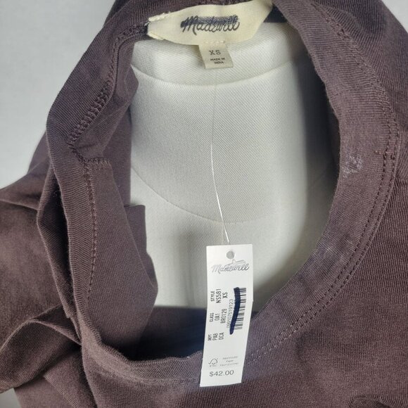 Madewell Mens Brown Casual Everyday Cotton Perfect Crewneck T-Shirt Size XS - Picture 4 of 9